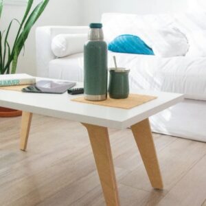 Mesa De Centro Rectangular Blanca Estilo Nórdico